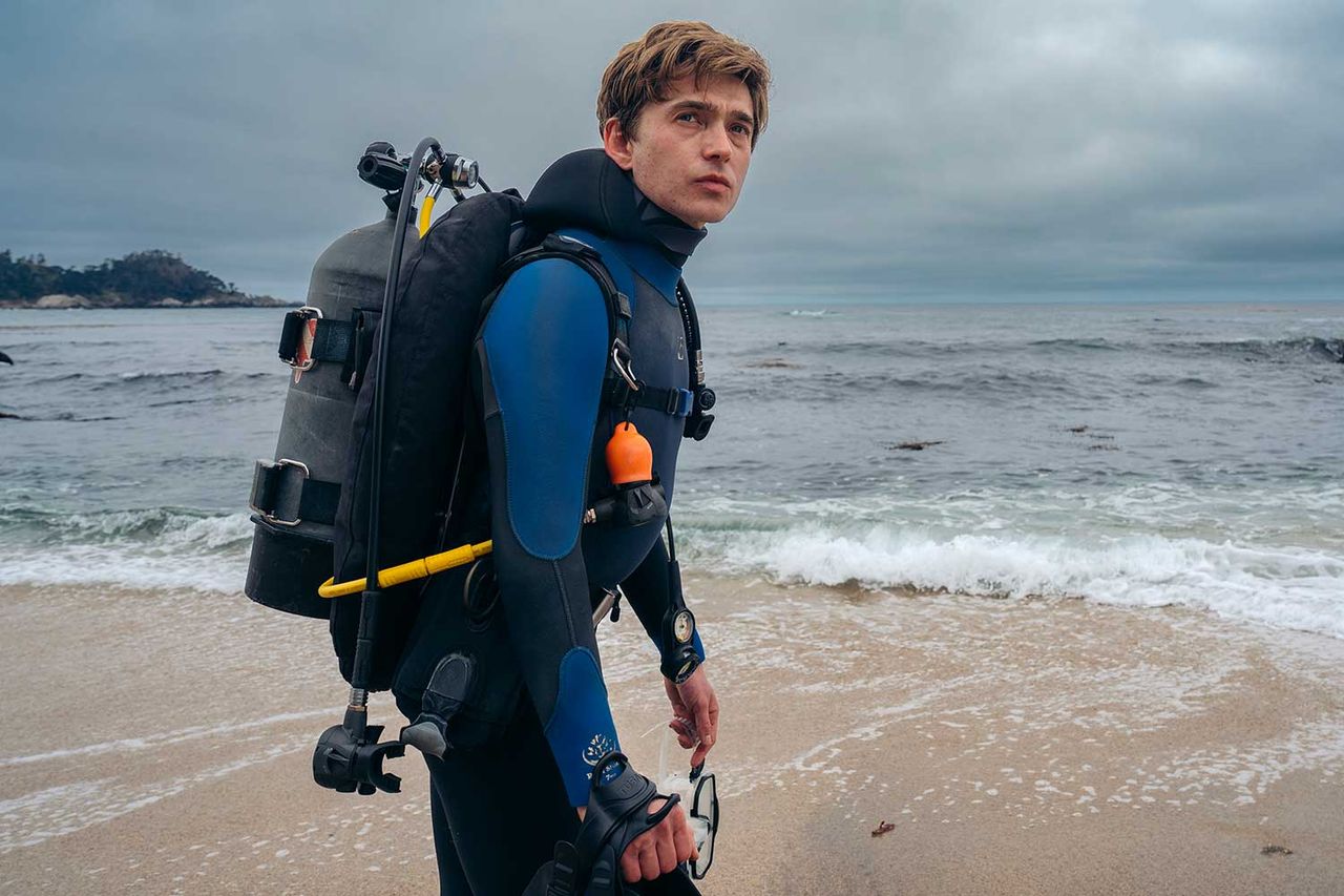Austin Abrams as Jay Gardiner in 20th Century Studios' WHALEFALL Austin Abrams in ‘Whalefall’Credit: 20th Century Studios