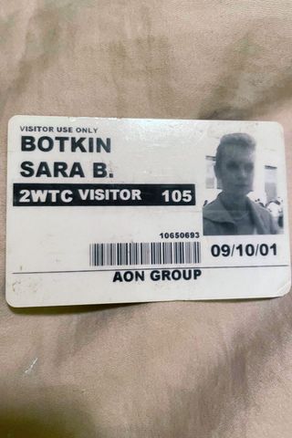 WTC visitor pass One of Botkin’s passes for the World Trade Center.Credit: Sara Botkin