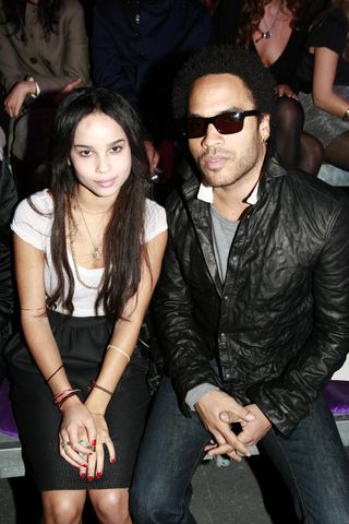 Zoe Kravitz and Lenny Kravitz attend the Yves Saint Laurent Fashion Show, a part of Paris Fashion Week Spring/Summer 2007, on October 5, 2006 in Paris, France. Zoë and Lenny KravitzCredit: Michel Dufour/WireImage