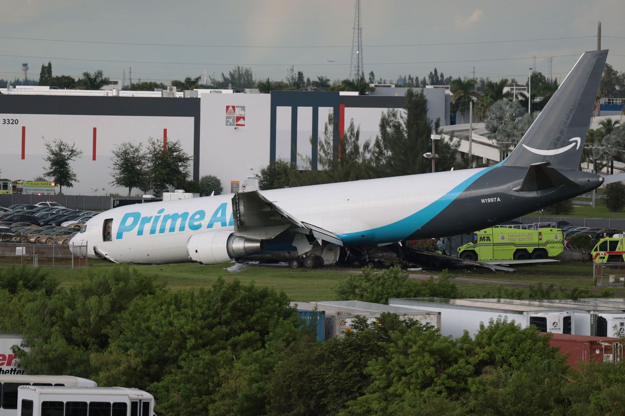 An Amazon cargo plane is seen after it crashed at Miami International Airport on September 06, 2026 in Miami, Florida An Amazon cargo plane is seen after it crashed at Miami International Airport on Sept. 06, 2026 in MiamiCredit: Joe Raedle/Getty