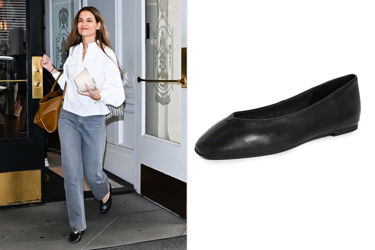Katie Holmes, Fall Flats Credit: Raymond Hall/GC Images; Amazon