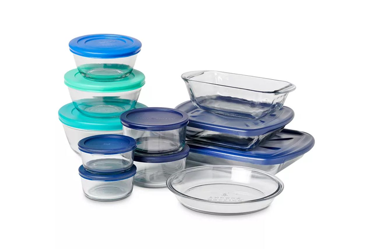 Anchor Hocking 20-Piece Bake, Store & Mix Set Credit: Macy's