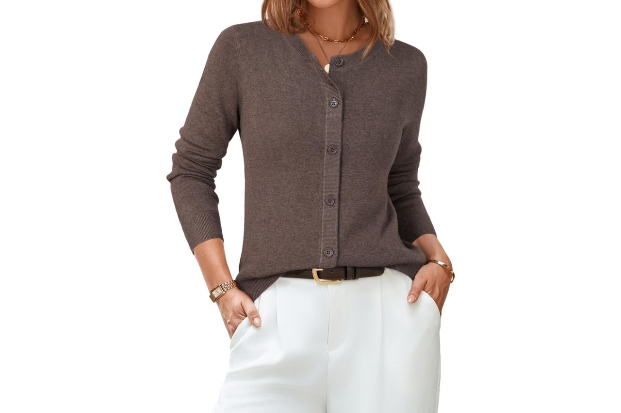 Arach&Cloz Women's Wool Blend Business Casual Fall Cardigan Sweaters Tops | Layering Essential Cardigan, Anti-Pilling Sweaters, Long Sleeve Button Down, 2026 Fall Fashion, Teacher Daily Wear Credit: Amazon