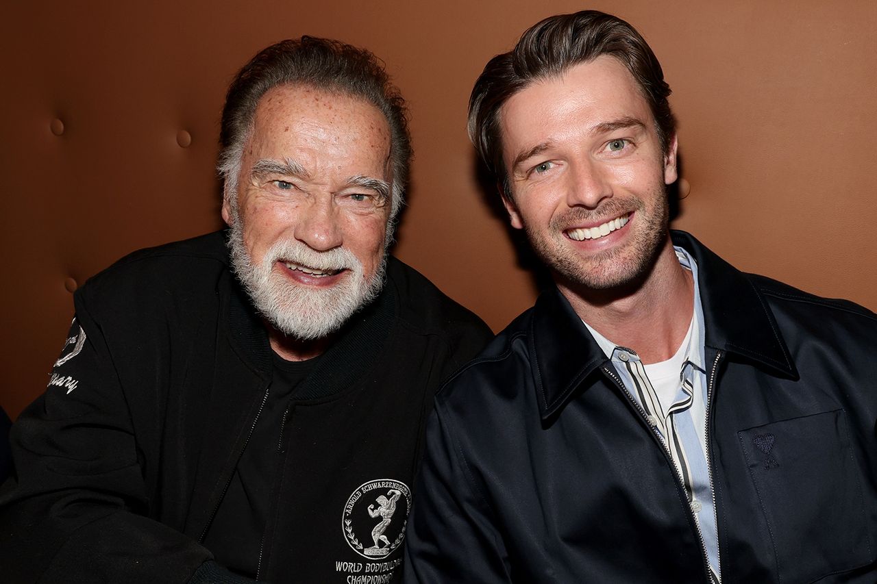 Arnold Schwarzenegger and Patrick Schwarzenegger attend the Grand Opening of the brand new Planet Hollywood NYC Arnold Schwarzenegger and Patrick SchwarzeneggerCredit: Kevin Mazur/Getty