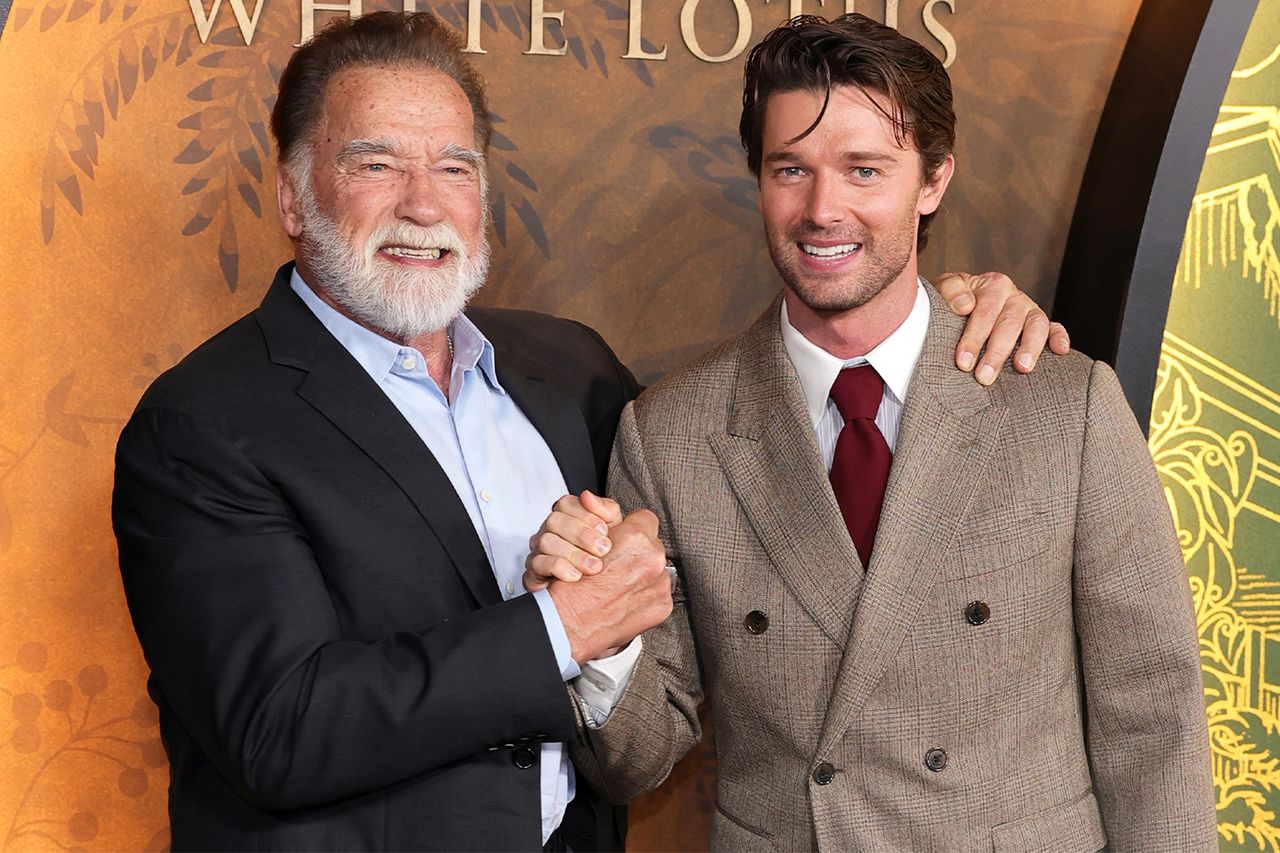 Arnold Schwarzenegger and Patrick Schwarzenegger arrive at the Premiere Of Arnold Schwarzenegger and Patrick SchwarzeneggerCredit: Maya Dehlin Spach/WireImage
