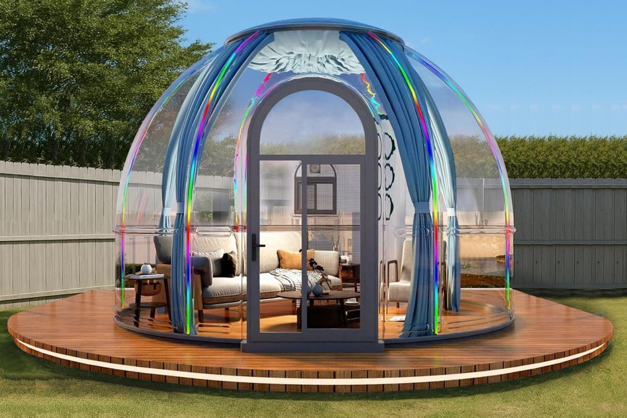 Backyard Prefab Dome House Clear Garden Dome Bubble House Tent Credit: Amazon