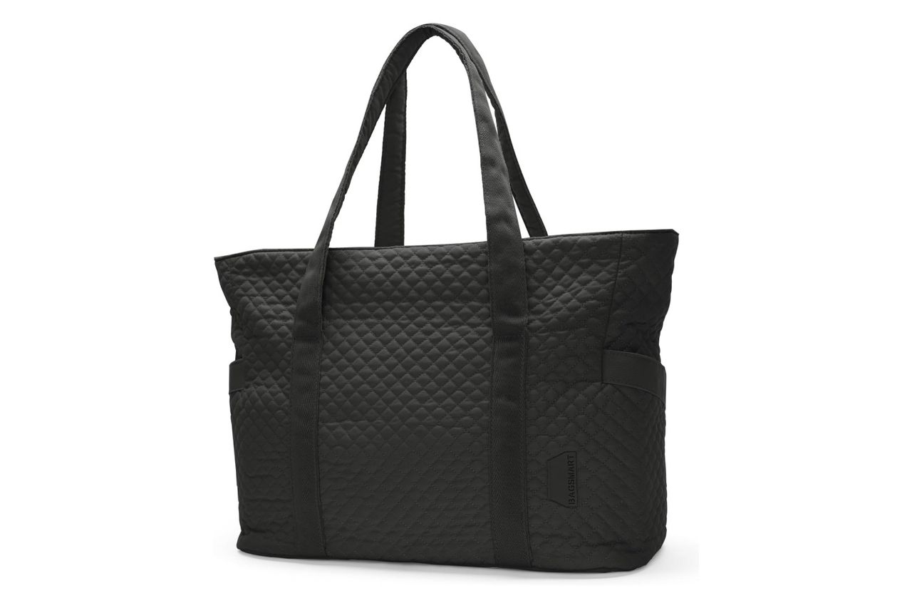 BAGSMART Crush Tote Bag for Women, 20L Puffer Work Tote with Zipper, Travel Credit: Amazon