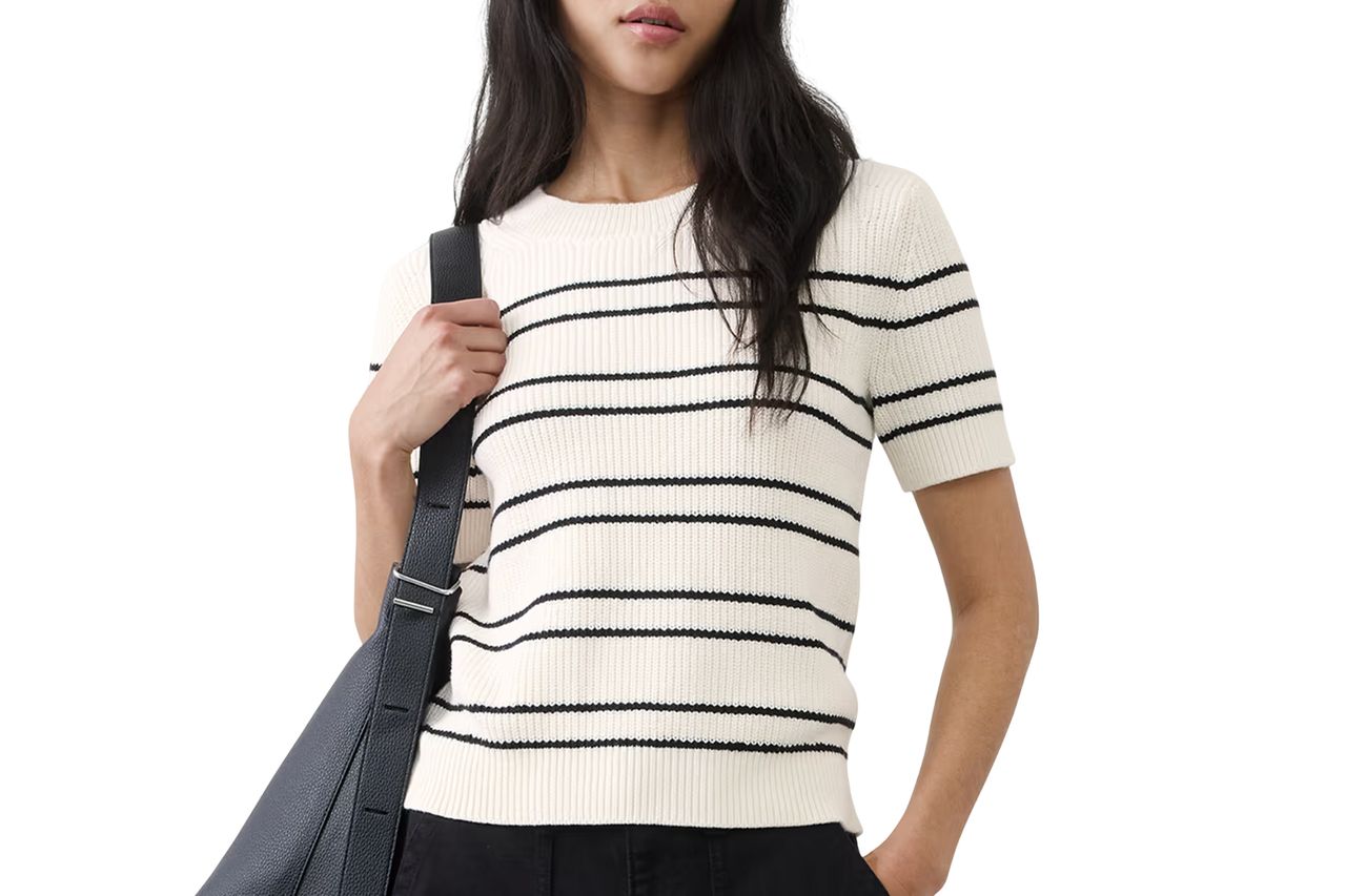 Banana Republic Factory Cotton Striped Ribbed Textured Sweater Credit: Banana Republic Factory