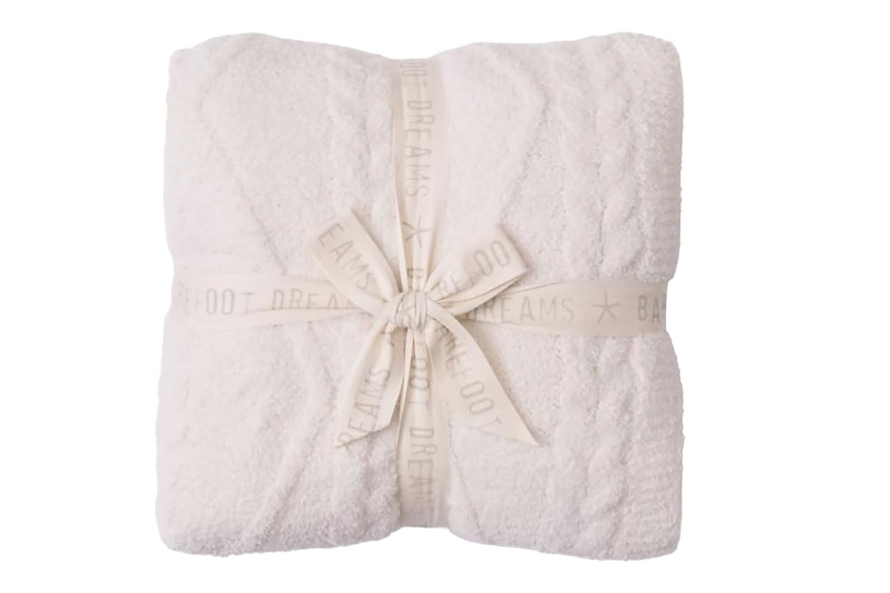 Barefoot Dreams CozyChic Fisherman Cable Throw Credit: Amazon