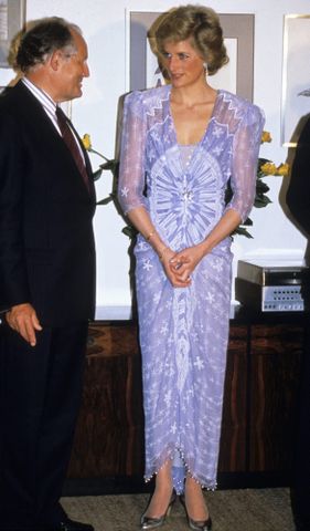 Princess Diana attends a reception at the British Consulate in Dubai, United Arab Emirates, on March 16, 1989Credit: Anwar Hussein/Getty Images