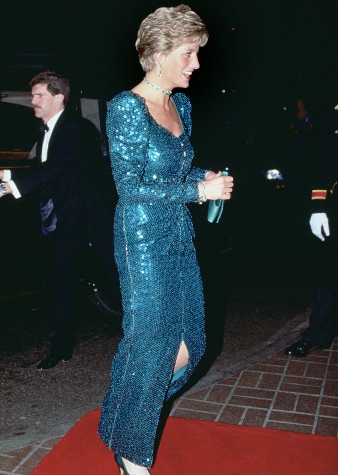 Princess Diana attends the Diamond Ball at the Royal Lancaster Hotel in London on Dec. 4, 1990Credit: Tim Graham Photo Library via Getty Images