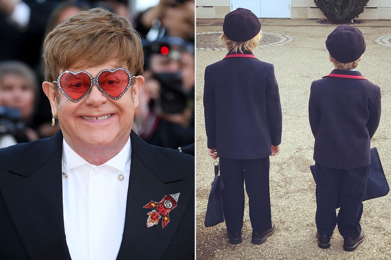 Sir Elton John during the 72nd annual Cannes Film Festival; Elton John's two sons in September 2017. Sir Elton John during the 72nd annual Cannes Film Festival; Elton John’s two sons in September 2017.Credit: Stephane Cardinale - Corbis/Corbis via Getty; Elton John/Instagram