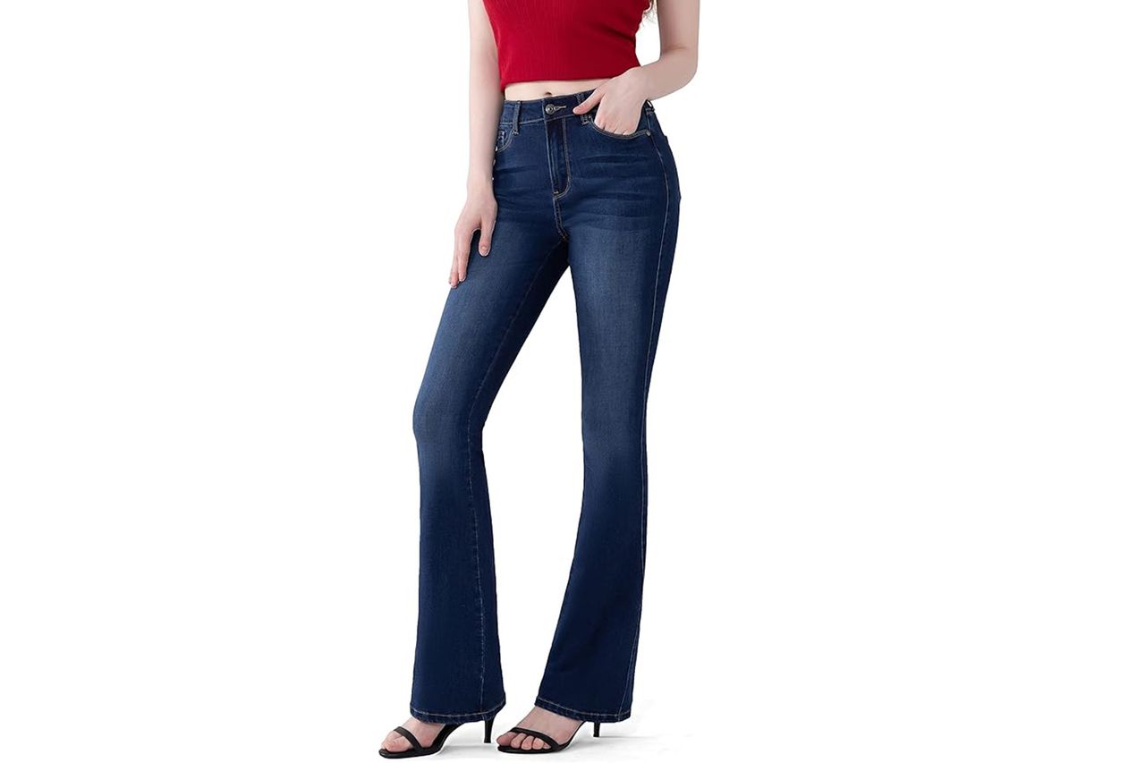 FLYING BANANA Curvy Stretchy Bootcut Flare Denin Jeans Credit: Amazon