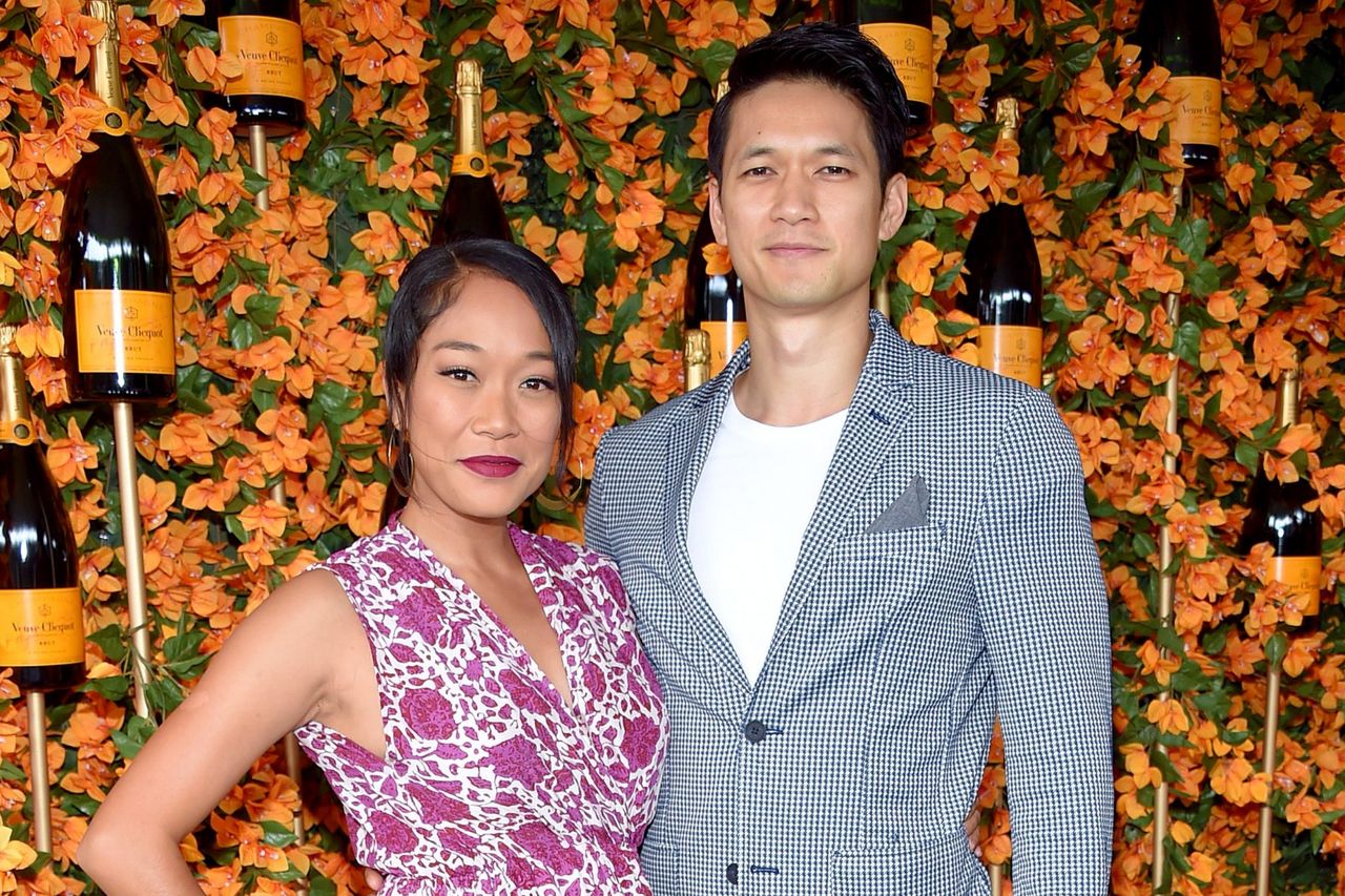 US-POLO-ENTERTAINMENT-VEUVE CLIQUOT CLASSIC Shelby Rabara and Harry Shum Jr. in 2018.Credit: Lisa O'Connor/AFP/Getty Images