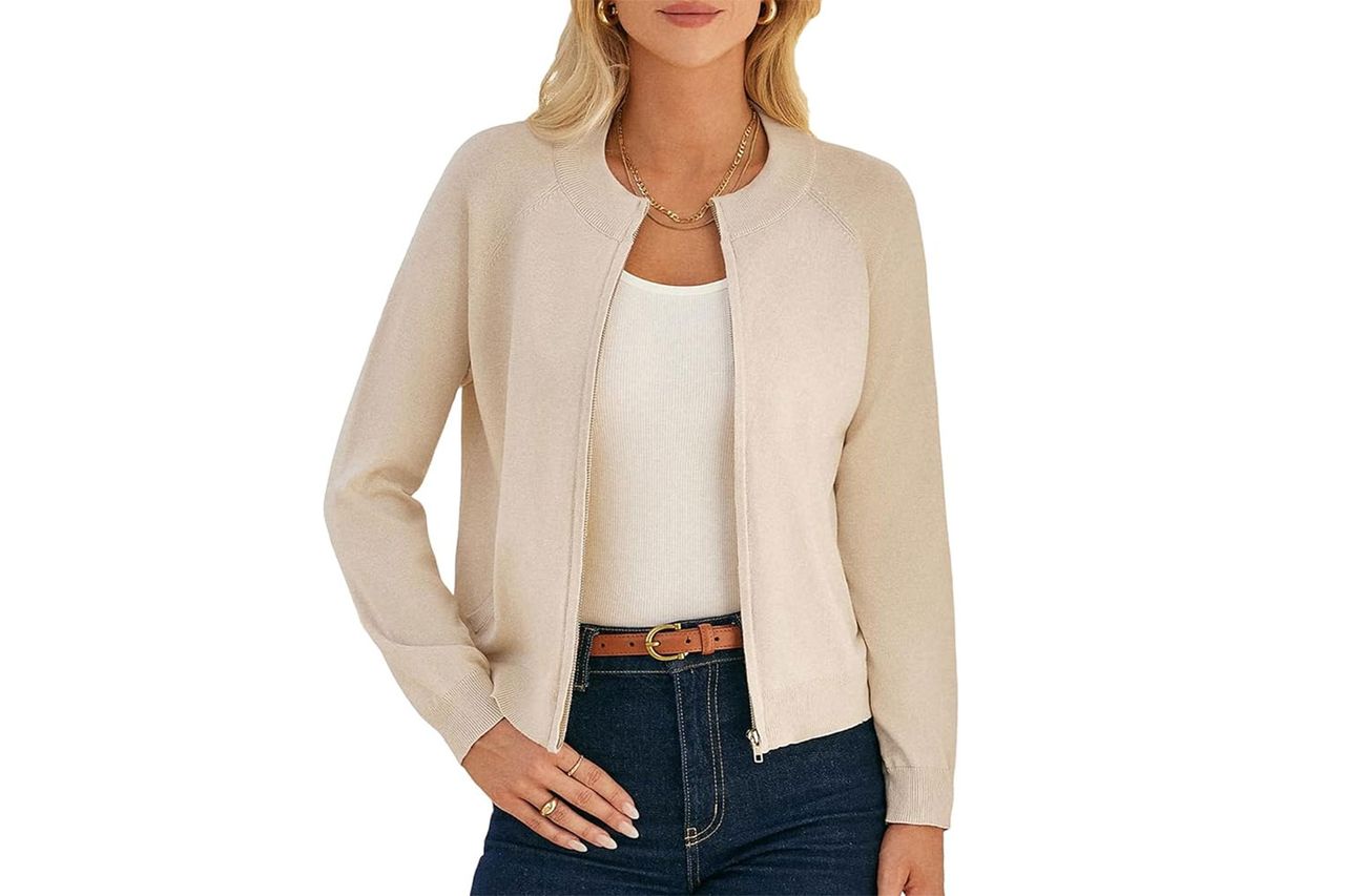 Grace Karin Women's Long Sleeve Zip Up Cardigan Sweater Credit: Amazon