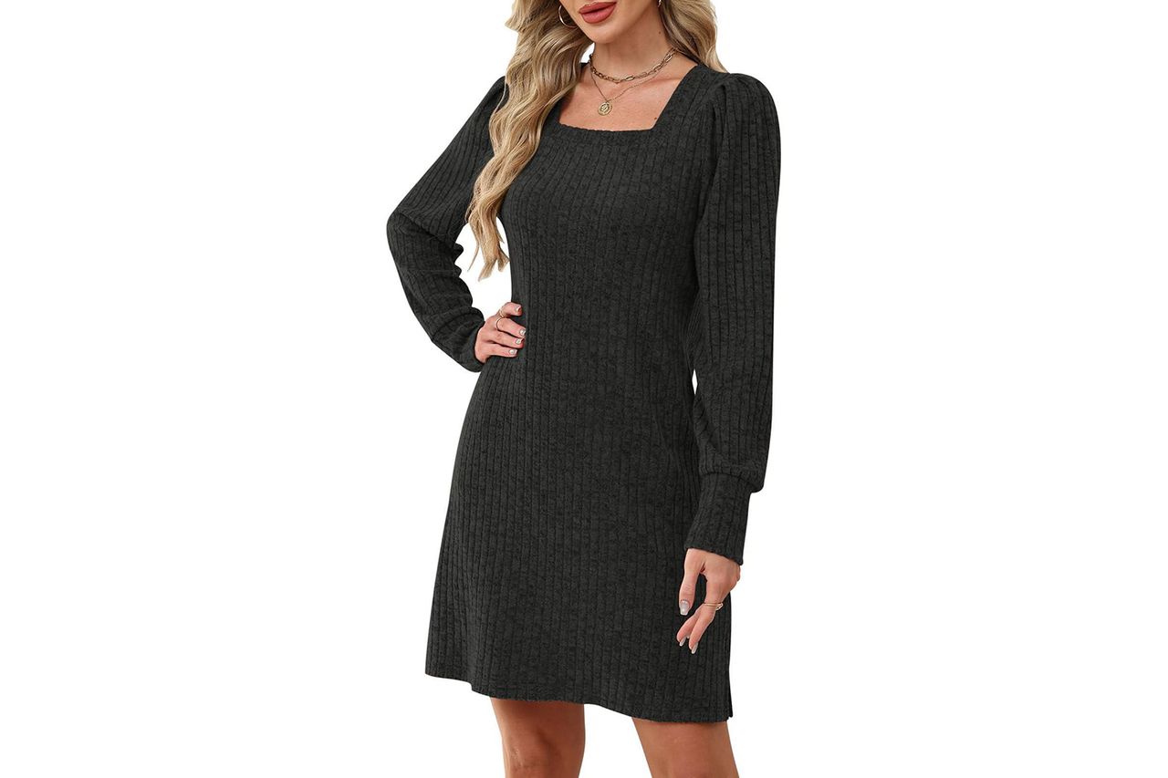 Grace's Secret Ribbed Sweater Dress Credit: Amazon