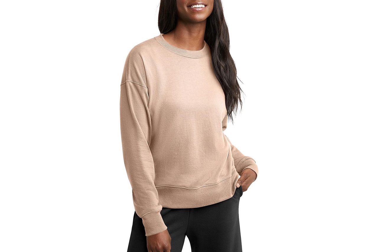 Hanes Originals French Terry Lightweight Fleece Pullover Sweatshirt Credit: Amazon