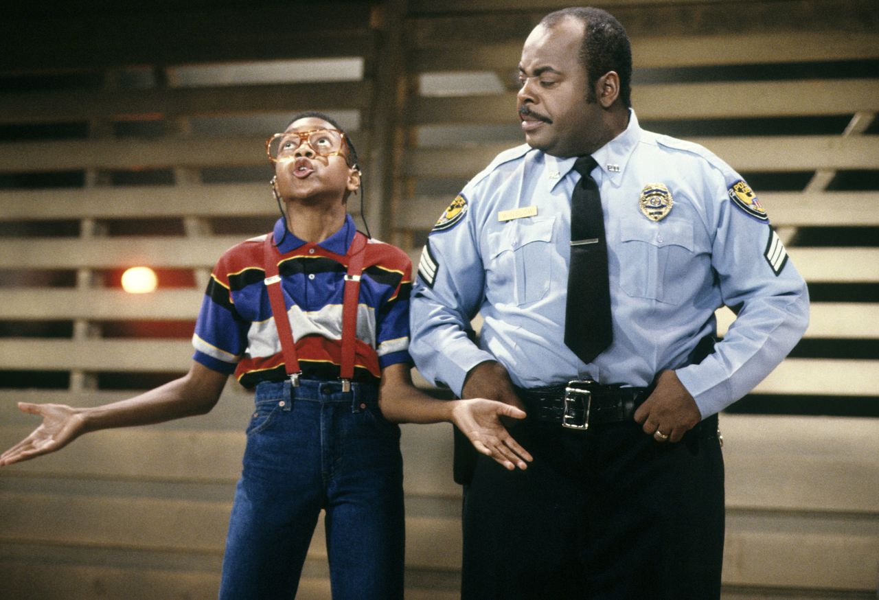 FAMILY MATTERS - JALEEL WHITE; REGINALD VELJOHNSON Jaleel White and Reginald Veljohnson on ‘Family Matters’Credit: ABC Photo Archives/Disney General Entertainment Content via Getty