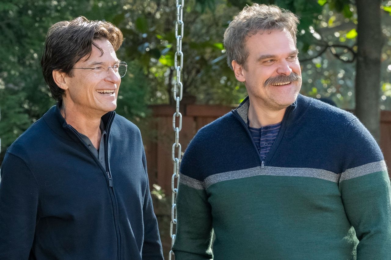 Jason Bateman and David Harbour in ‘DTF St. Louis.’Credit: HBO