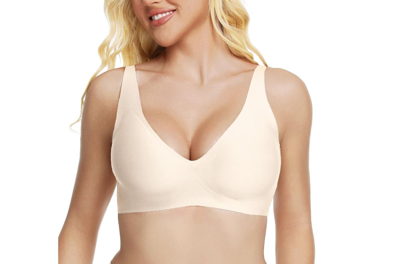 jelly wireless bra deep v push up seamless Credit: Amazon
