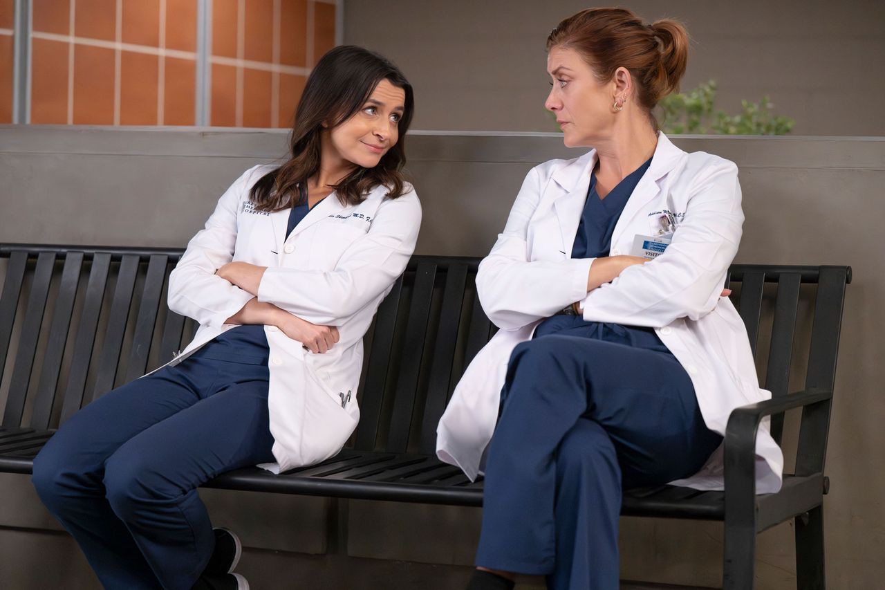 Caterina Scorsone (left) and Kate Walsh in the ‘Grey’s Anatomy’ season 22 episode ‘Strip That Down,’ which aired on Jan. 29, 2026Credit: Disney/Anne Marie Fox