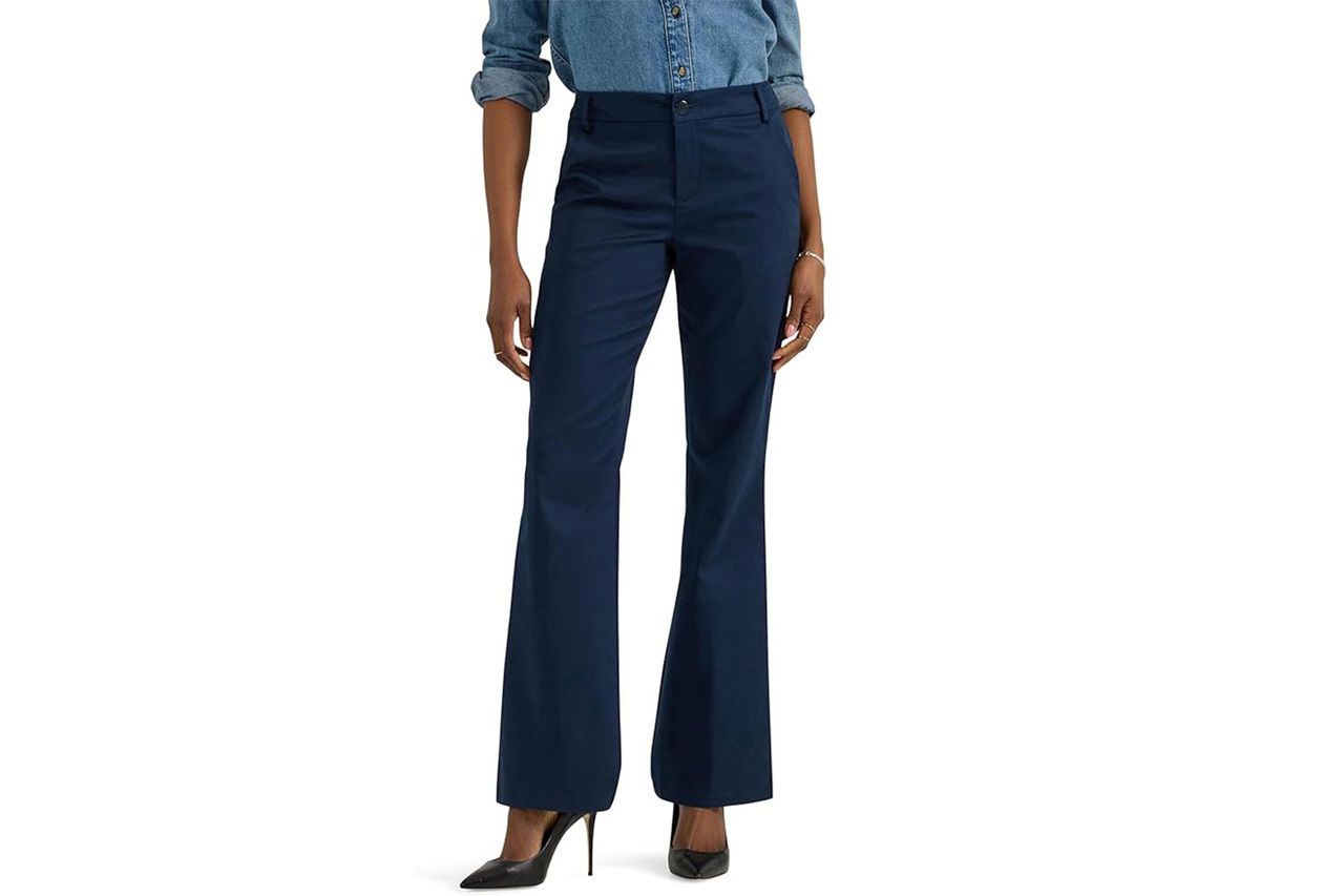 Lee Women's Wrinkle Free Mid Rise Bootcut Pant Credit: Amazon