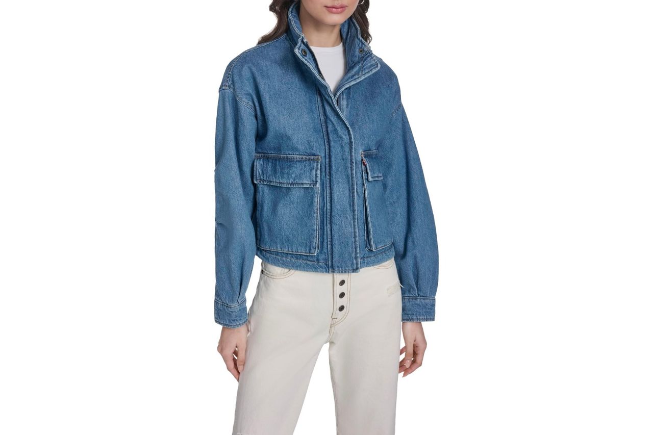 levis womens cropped cotton surplus jacket Credit: Amazon