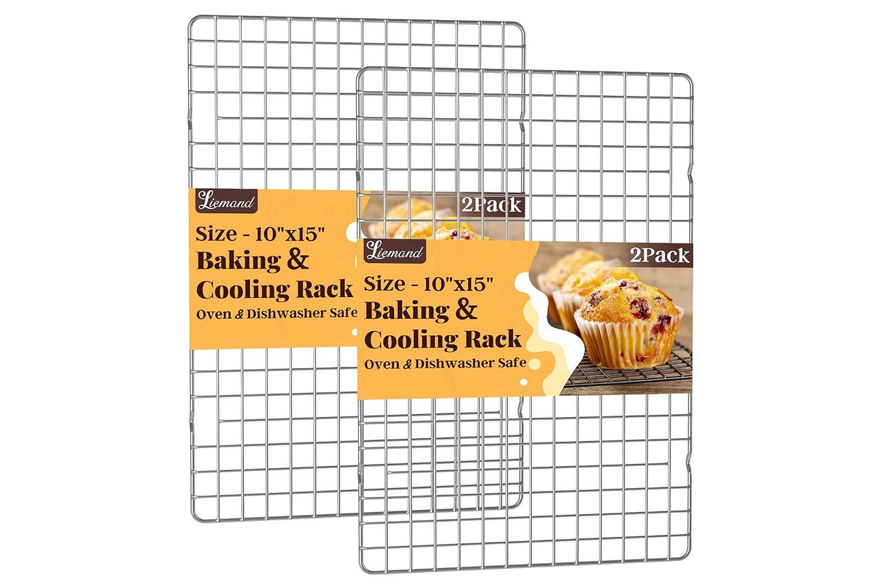 Liemand 2 Pcs Grid Wire Baking Cooling Racks