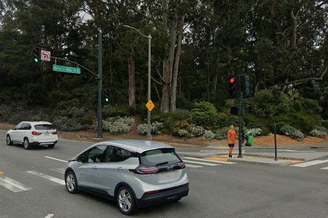 Martin Luther King Jr Dr & Crossover Dr in Golden Gate Park, San Francisco Martin Luther King Drive and Crossover Drive in San Francisco (stock image)Credit: Google