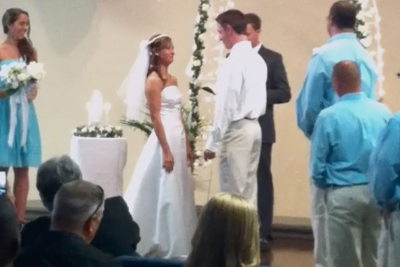 Mica and Jeremy on their wedding day. Mica and Jeremy on their wedding day in 2012Credit: Netflix