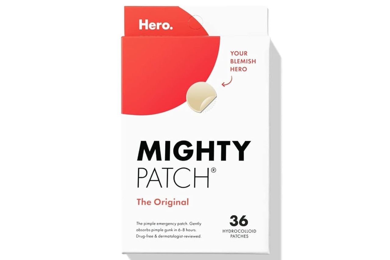 Mighty Patch Original Patch from Hero Cosmetics - #1 Hydrocolloid Acne Pimple Patches for Face, Shrinking Zits & Whiteheads in 1 Use, Nighttime Spot Pimple Stickers for Face, 36 Count Credit: Amazon