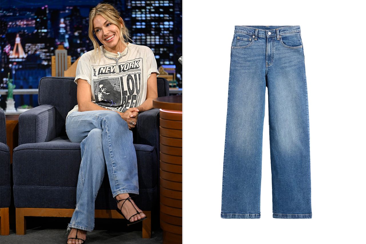 Sienna Miller snd gap jeans Credit: Todd Owyoung/NBC via Getty; GAP