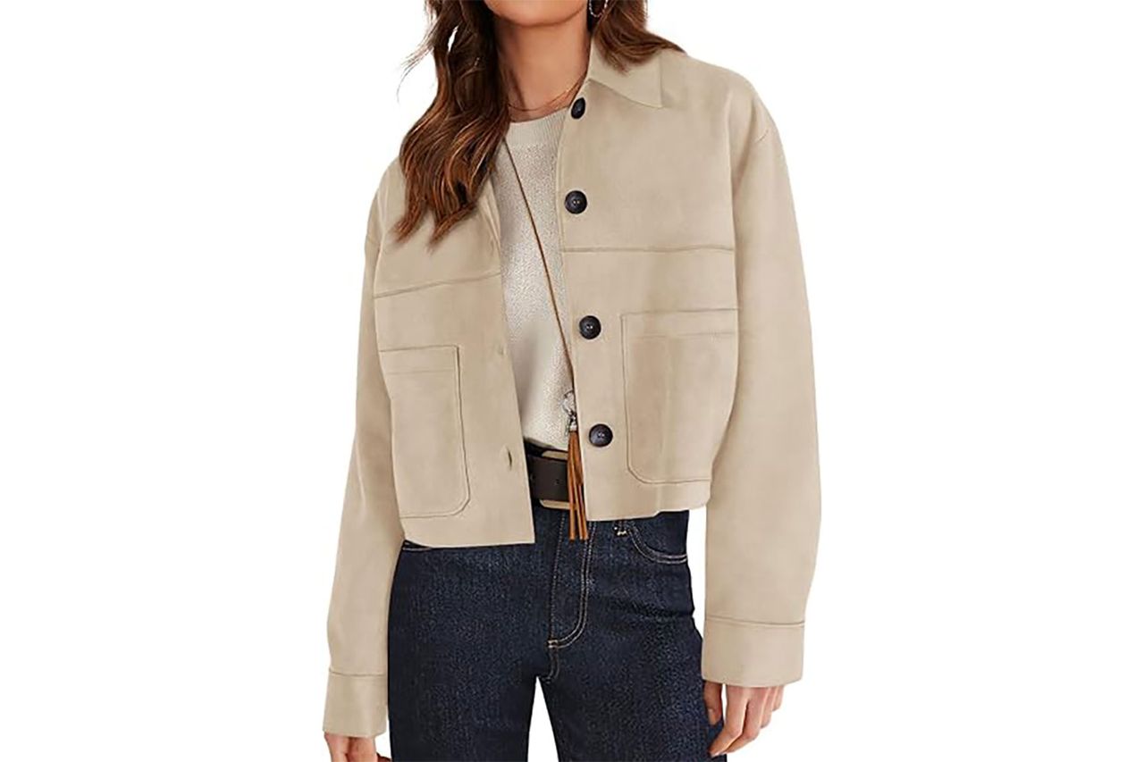PrettyGarden Women's Faux Suede Shacket Jackets Credit: Amazon