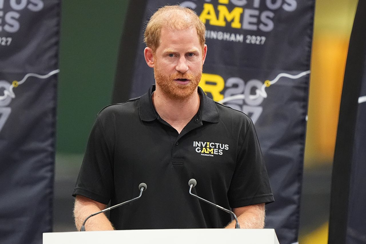 Prince Harry speaks during the Invictus “1 Year To Go” event at the National Exhibition Centre in Birmingham, England, on July 10, 2026Credit: Aaron Chown - Pool/Getty