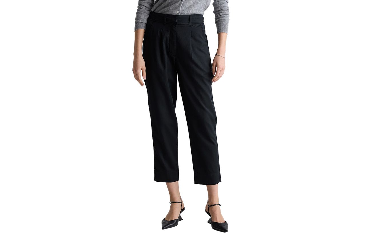 quince Drapey Twill Tapered Trouser Credit: Quince