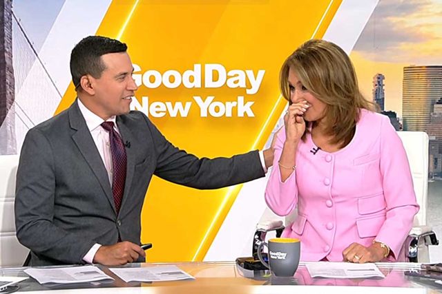 Rosanna Scotto Dan Bowens comforts a crying Rosanna Scotto on ‘Good Day New York’Credit: Good Day New York