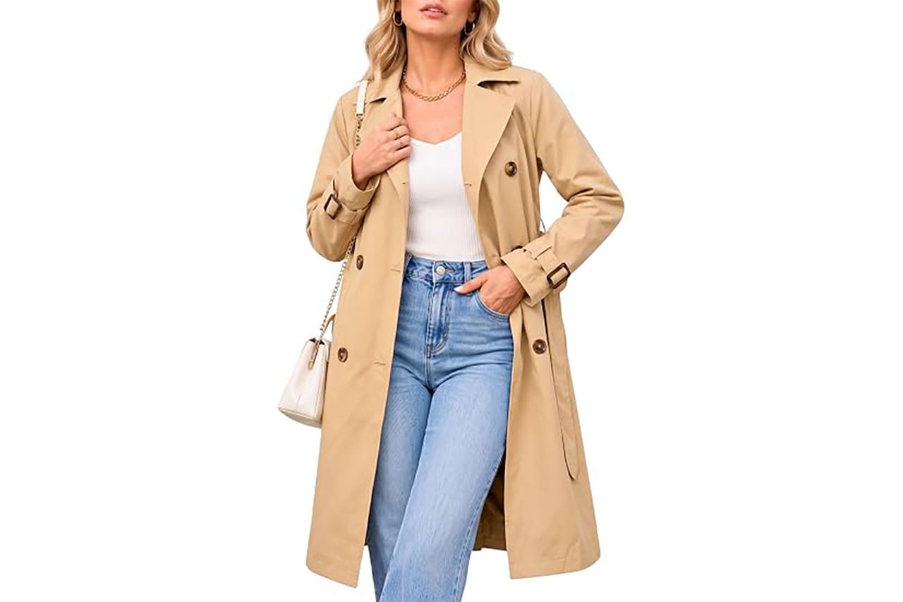 Steve Madden Women's Long Oversized Lapel Trench Coat Credit: Amazon