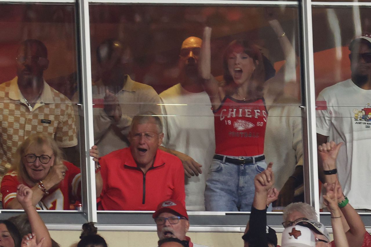 Singer Taylor Swift watches the game between the Indianapolis Colts and the Kansas City Chiefs during the first quarter against the Indianapolis Colts at Arrowhead Stadium on September 20, 2026 in Kansas City, Missouri. Taylor Swift attends the Chiefs game on Sept. 20, 2026Credit: David Eulitt/Getty