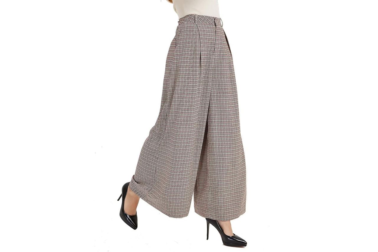 Tronjori Women's High Waist Casual Wide Leg Palazzo Business Pants Credit: Amazon