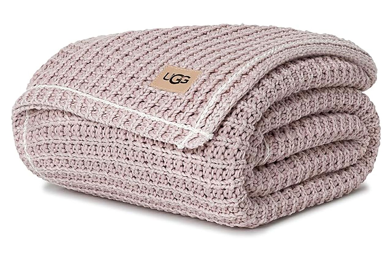 UGG Luna Cotton Throw Blanket Knit Blanket Credit: Amazon