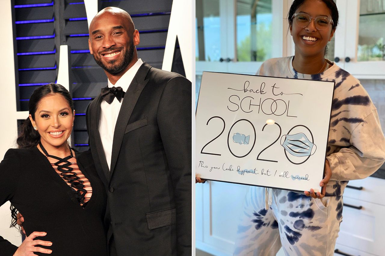 Kobe Bryant and Vanessa Bryant attend the 2019 Vanity Fair Oscar Party in Los Angeles, California; Kobe Bryant and Vanessa Bryant's daughter Natalie in August 2020. Kobe Bryant and Vanessa Bryant attend the 2019 Vanity Fair Oscar Party in Los Angeles, California; Kobe Bryant and Vanessa Bryant’s daughter Natalie in August 2020.Credit: Allen Berezovsky/Getty; Vanessa Bryant/Instagram