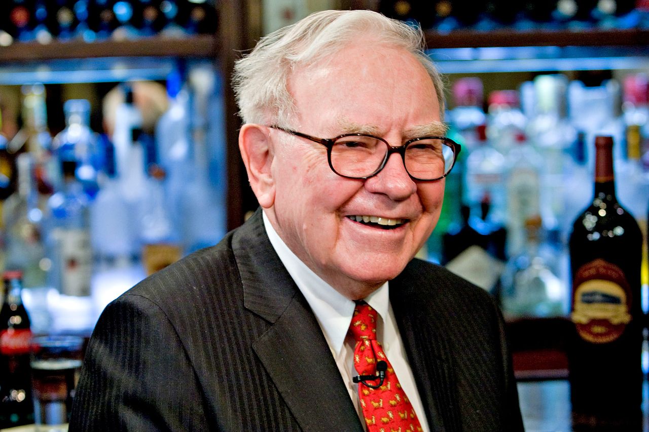 Warren Buffett, chief executive officer of Berkshire Hathaway, speaks during a television interview in advance of a charity lunch with a group led by Courtenay Wolfe, chief executive officer of Salida Capital, at Smith & Wollensky in New York, U.S., on Monday, Feb. 22, 2010. Warren Buffett speaks during a television interview in New York in February 2010Credit: Daniel Acker/Bloomberg via Getty