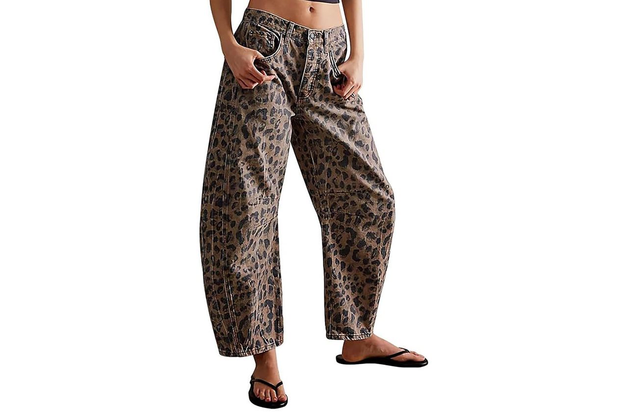 Women's Stretchy Mid Rise Barrel Jeans Credit: Amazon