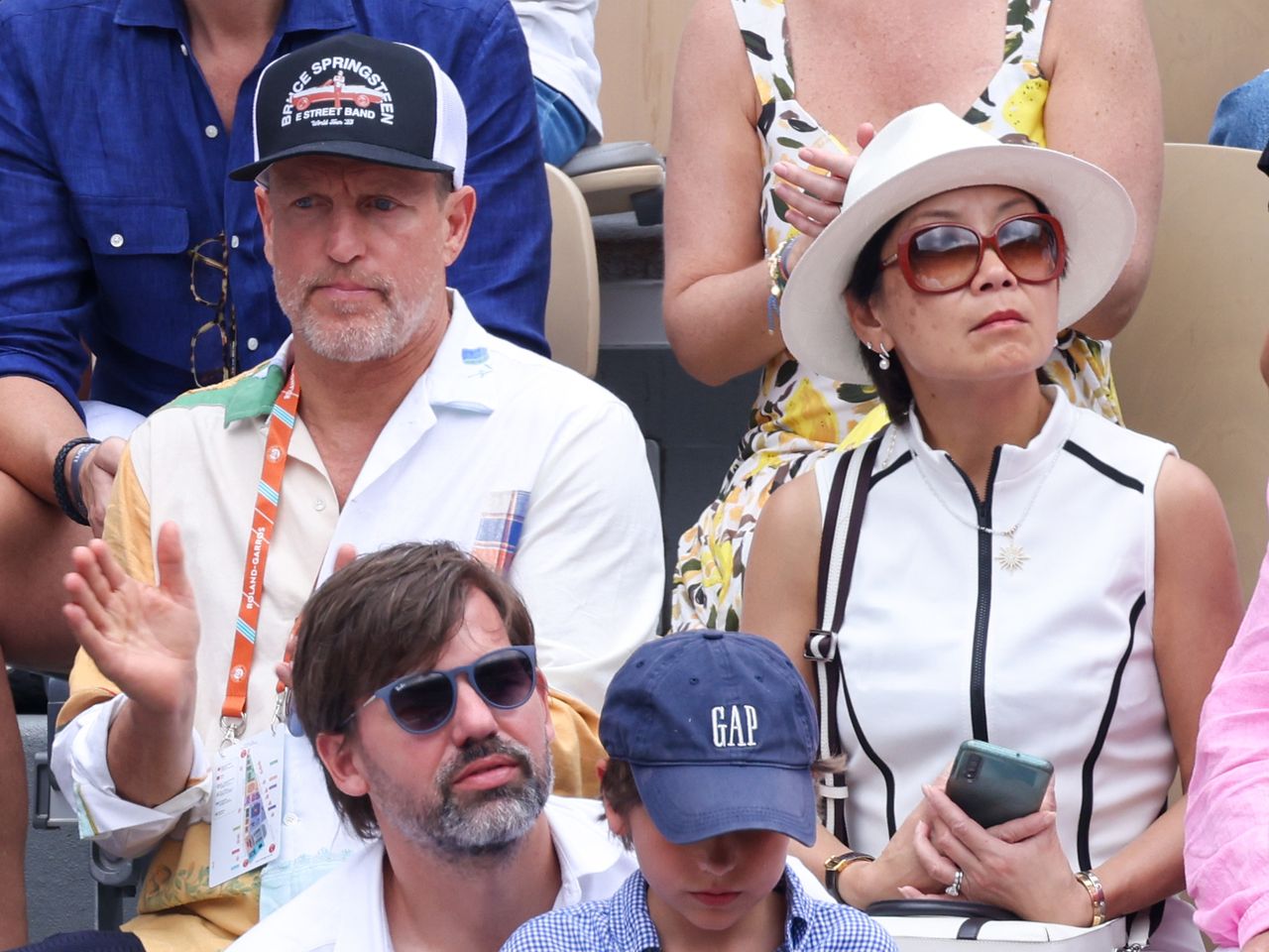Woody Harrelson and Laura Louie attends the 2023 French Open at Roland Garros on June 11, 2023 Woody Harrelson and Laura Louie at the 2023 French OpenCredit: Pierre Suu/WireImage