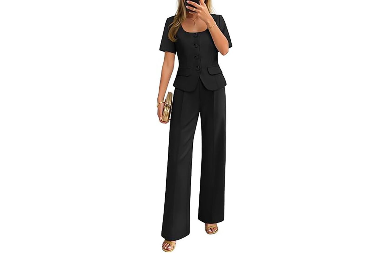 Zesica Women's Two Pieces Suits Set Business Casual Outfits Credit: Amazon